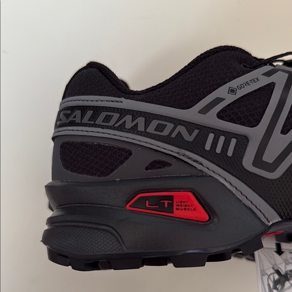 Salomon Black Gray Speedcross 3 GTX Gortex Trail Shoes Size 6 NWT - Picture 12 of 16
